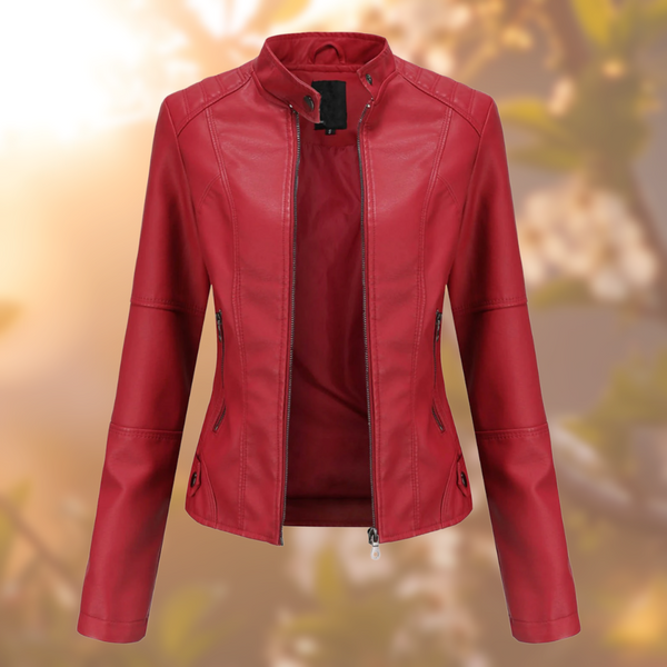 Elegante giacca in pelle