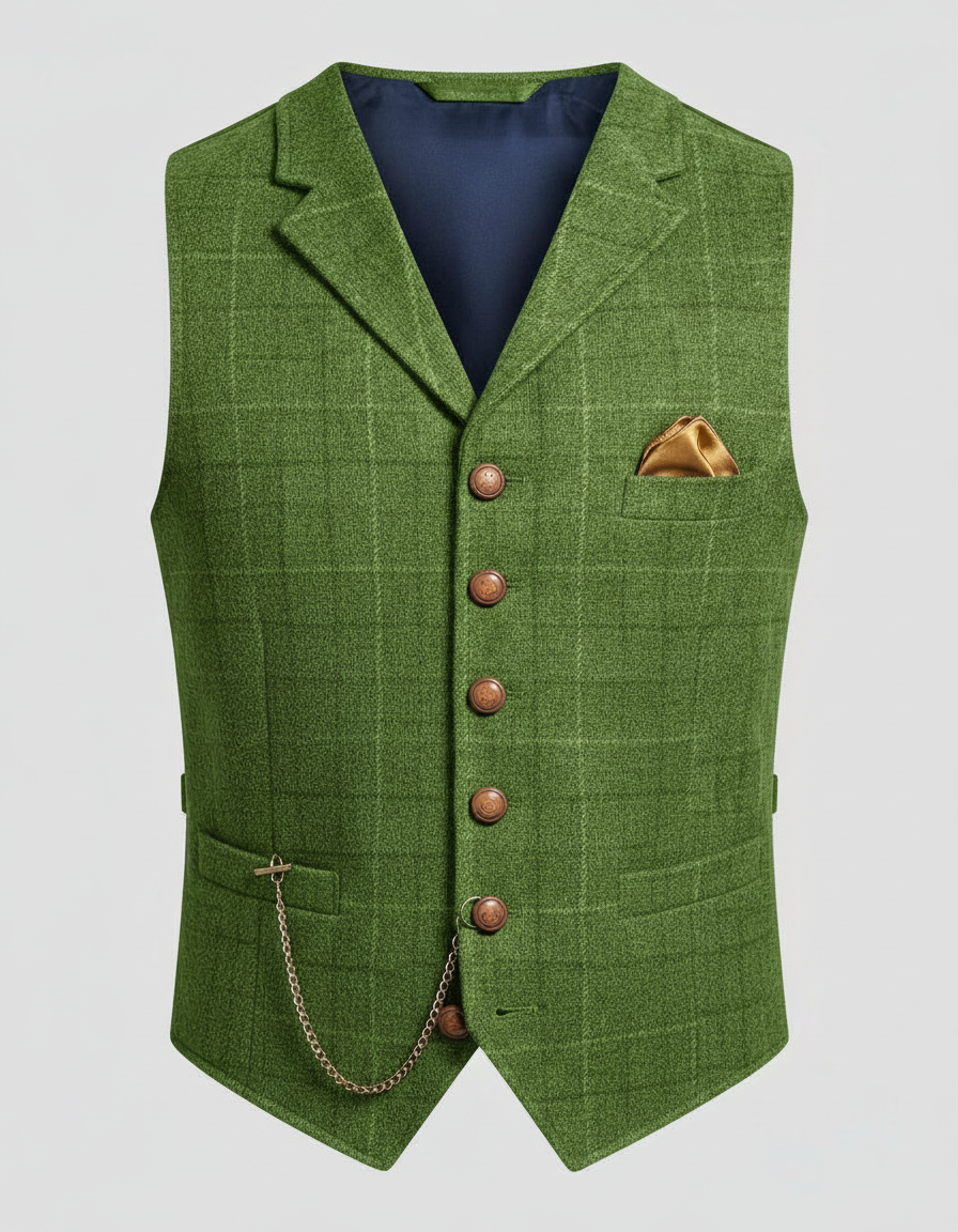 Elegante Gilet da Abito da Uomo di Taglio Classico per Look Formali e da Ufficio