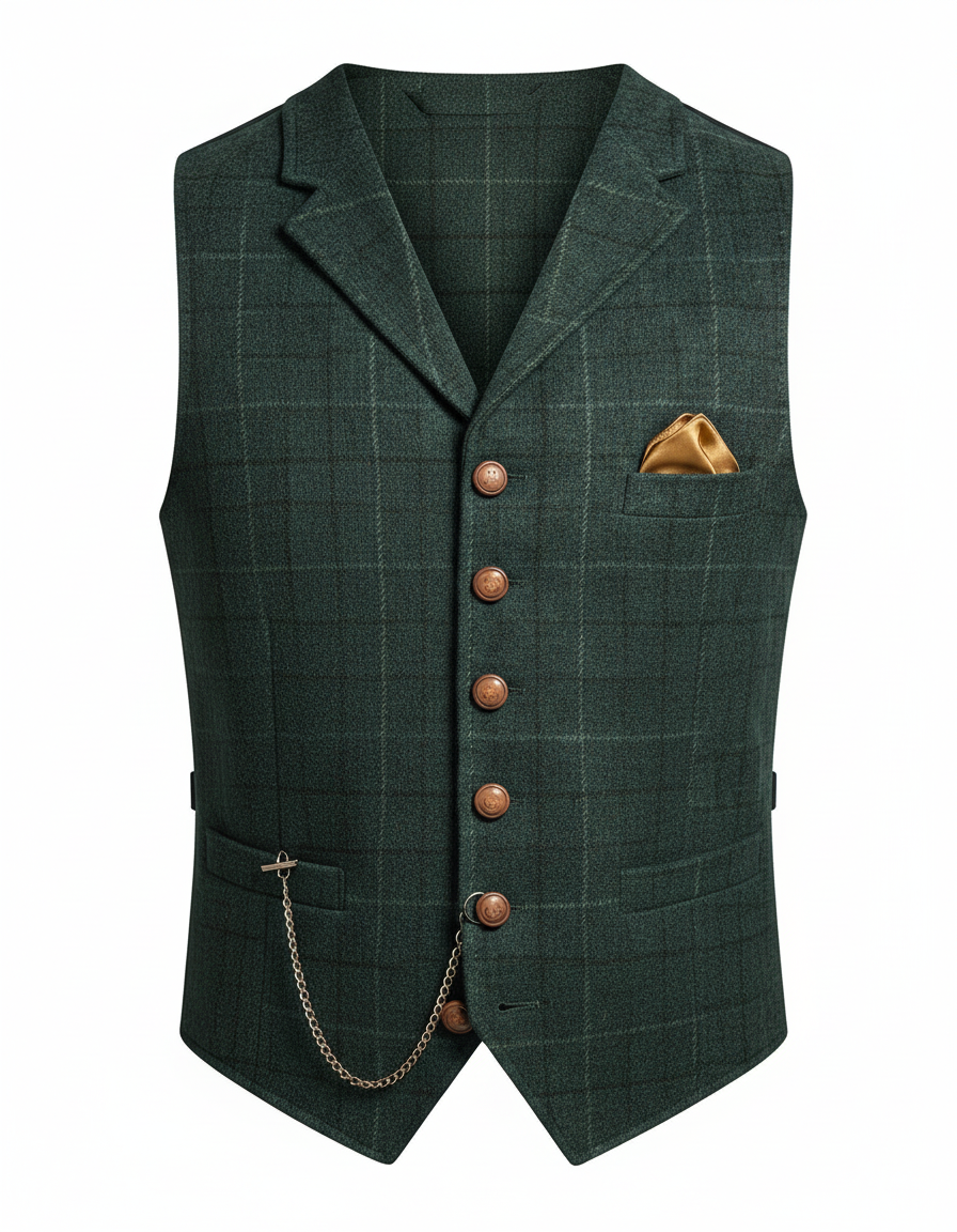 Elegante Gilet da Abito da Uomo di Taglio Classico per Look Formali e da Ufficio