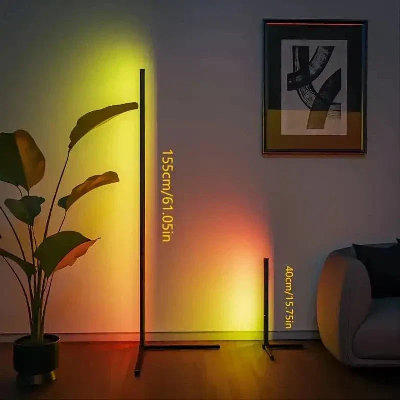 Elegante Lampada ad Angolo RGB con Telecomando - Illuminazione Moderna