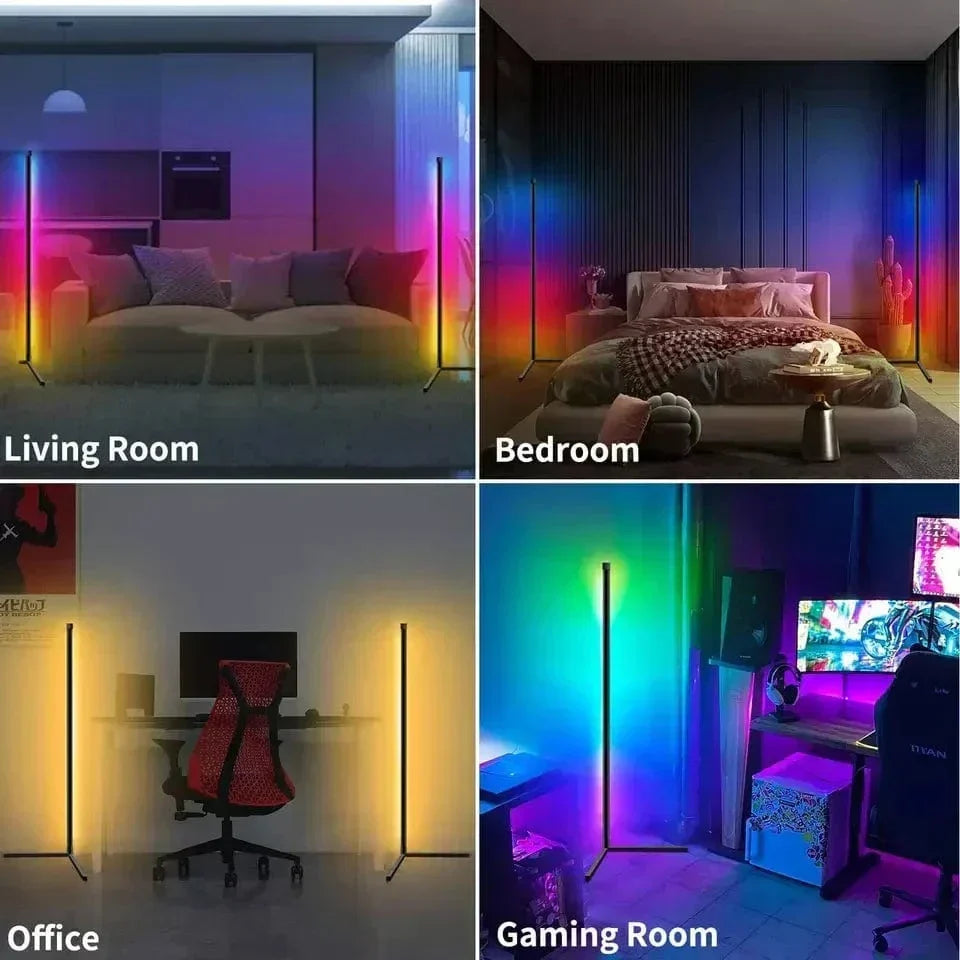 Elegante Lampada ad Angolo RGB con Telecomando - Illuminazione Moderna