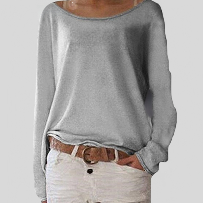 Elegante maglione autunnale leggero girocollo