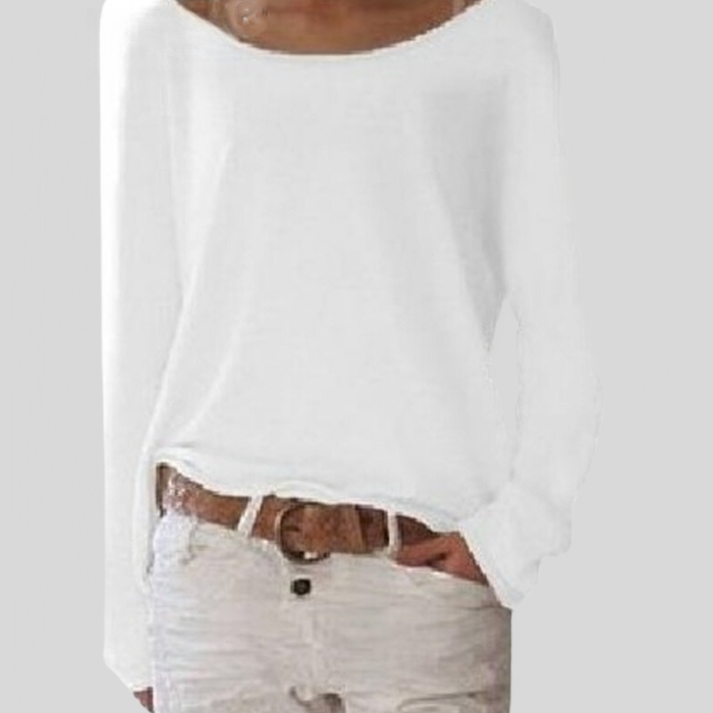 Elegante maglione autunnale leggero girocollo