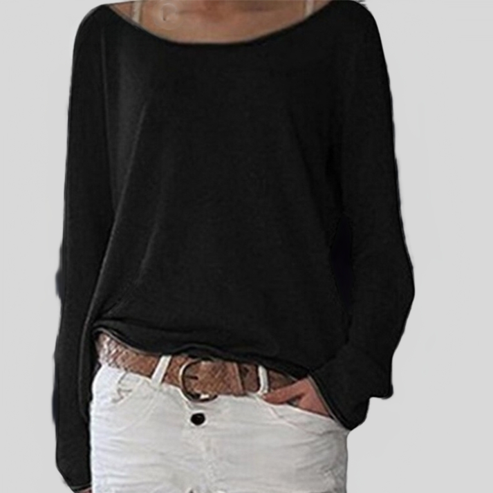 Elegante maglione autunnale leggero girocollo