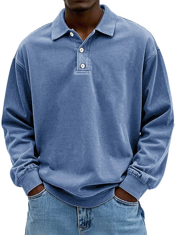 Elegante polo a maniche lunghe