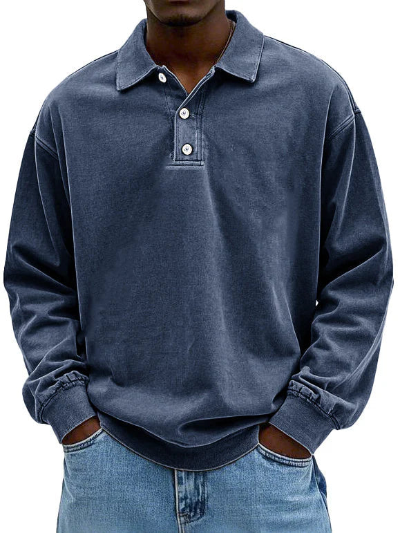 Elegante polo a maniche lunghe