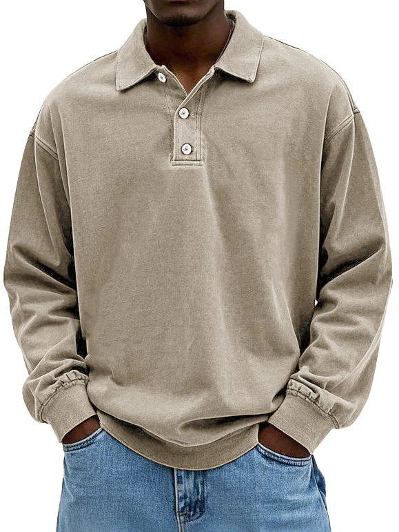 Elegante polo a maniche lunghe