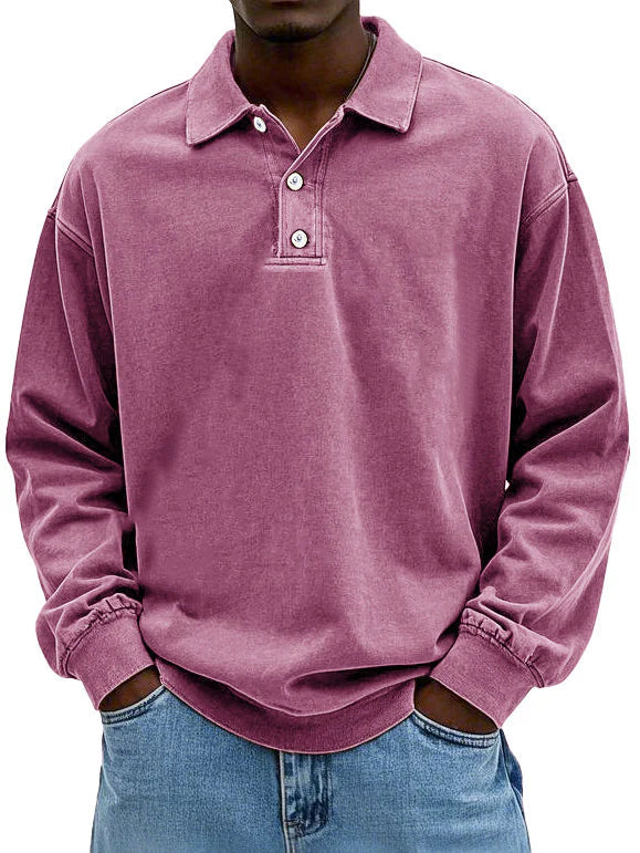 Elegante polo a maniche lunghe