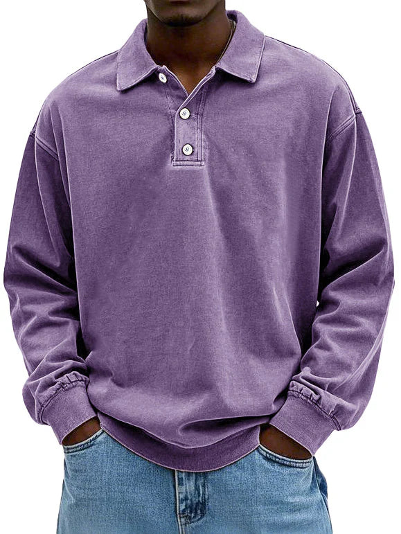 Elegante polo a maniche lunghe