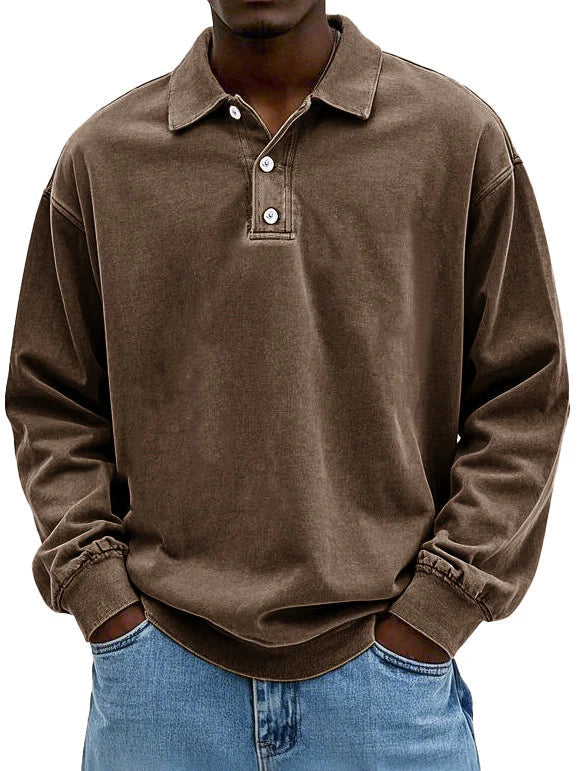 Elegante polo a maniche lunghe