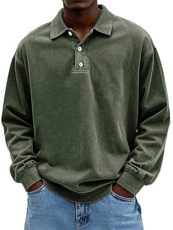 Elegante polo a maniche lunghe
