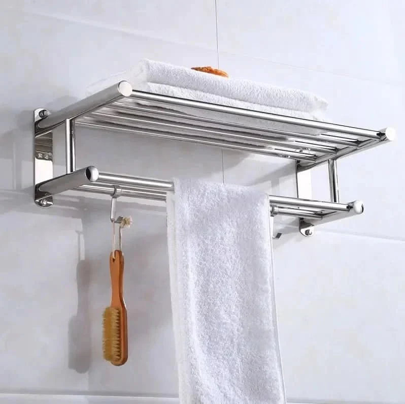 Elegante portasciugamani salvaspazio in acciaio inossidabile