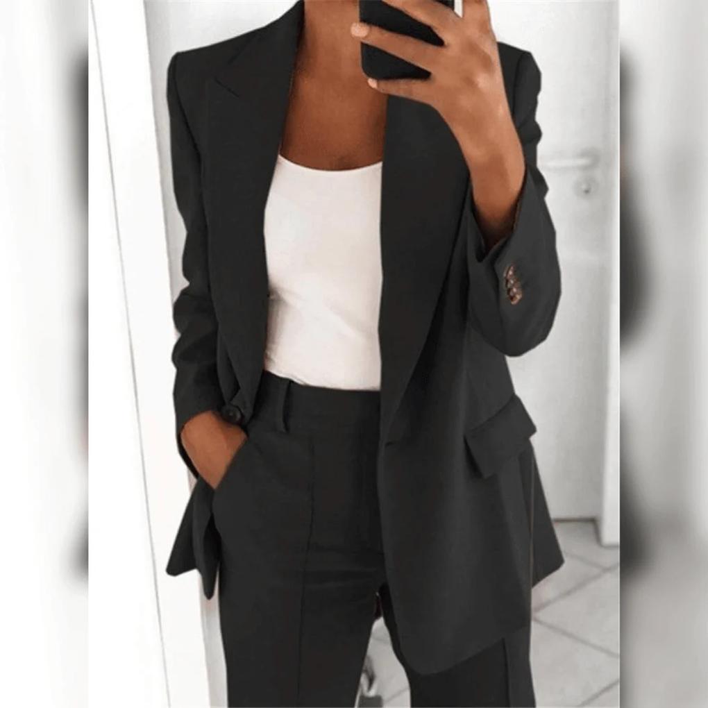 Elegante tailleur pantalone da donna 2 pezzi – Completo due pezzi per look formali