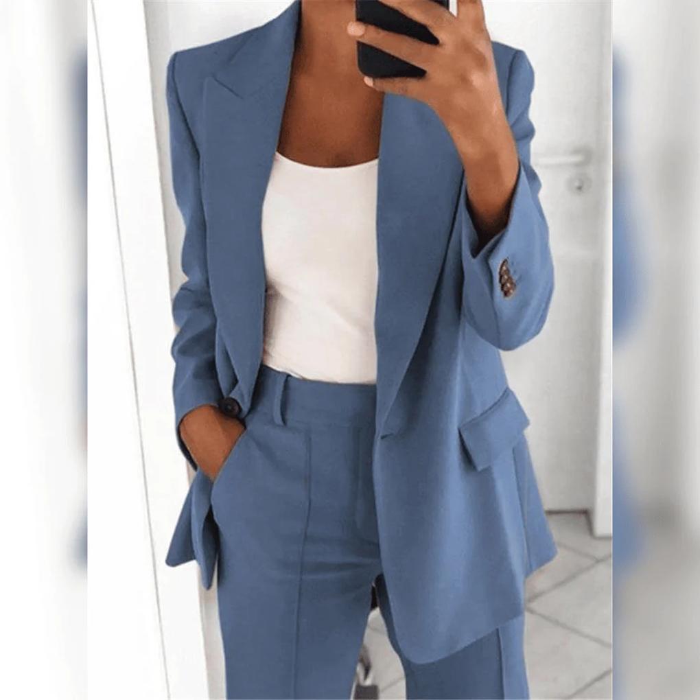 Elegante tailleur pantalone da donna 2 pezzi – Completo due pezzi per look formali