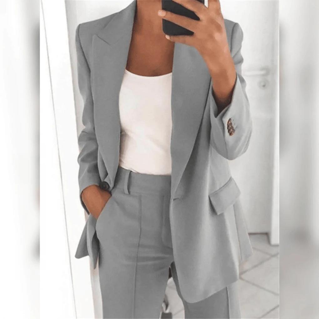 Elegante tailleur pantalone da donna 2 pezzi – Completo due pezzi per look formali