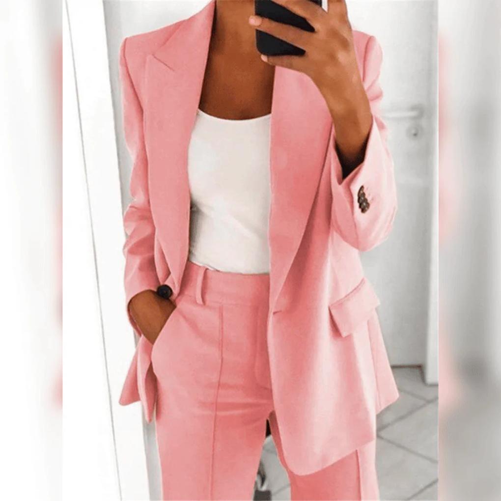 Elegante tailleur pantalone da donna 2 pezzi – Completo due pezzi per look formali