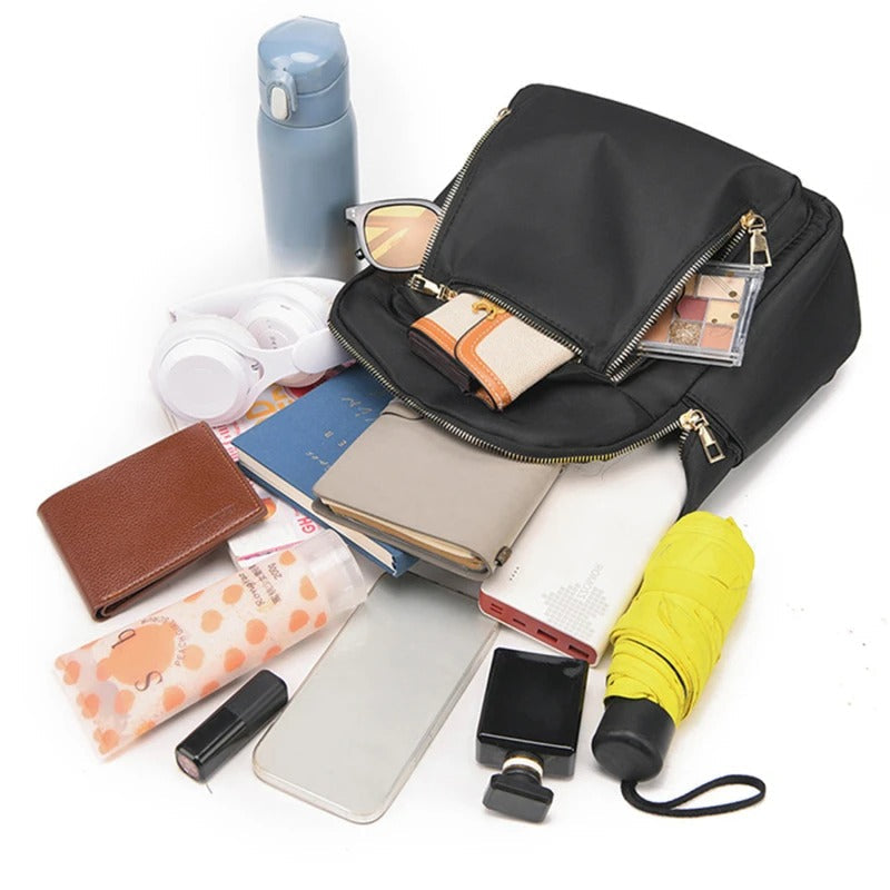Elegante zaino da viaggio da donna in pelle PU