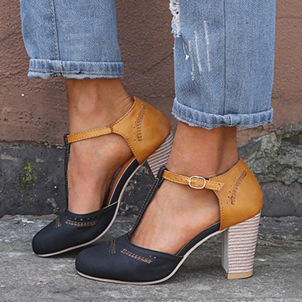 Eleganti décolleté da donna con cinturino a T