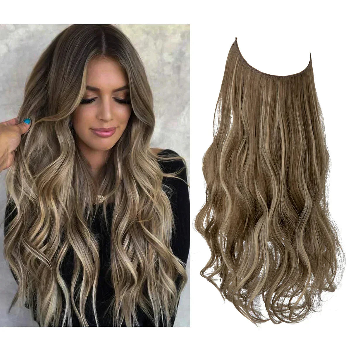 Extension per capelli veri – Ciocche castane e bionde