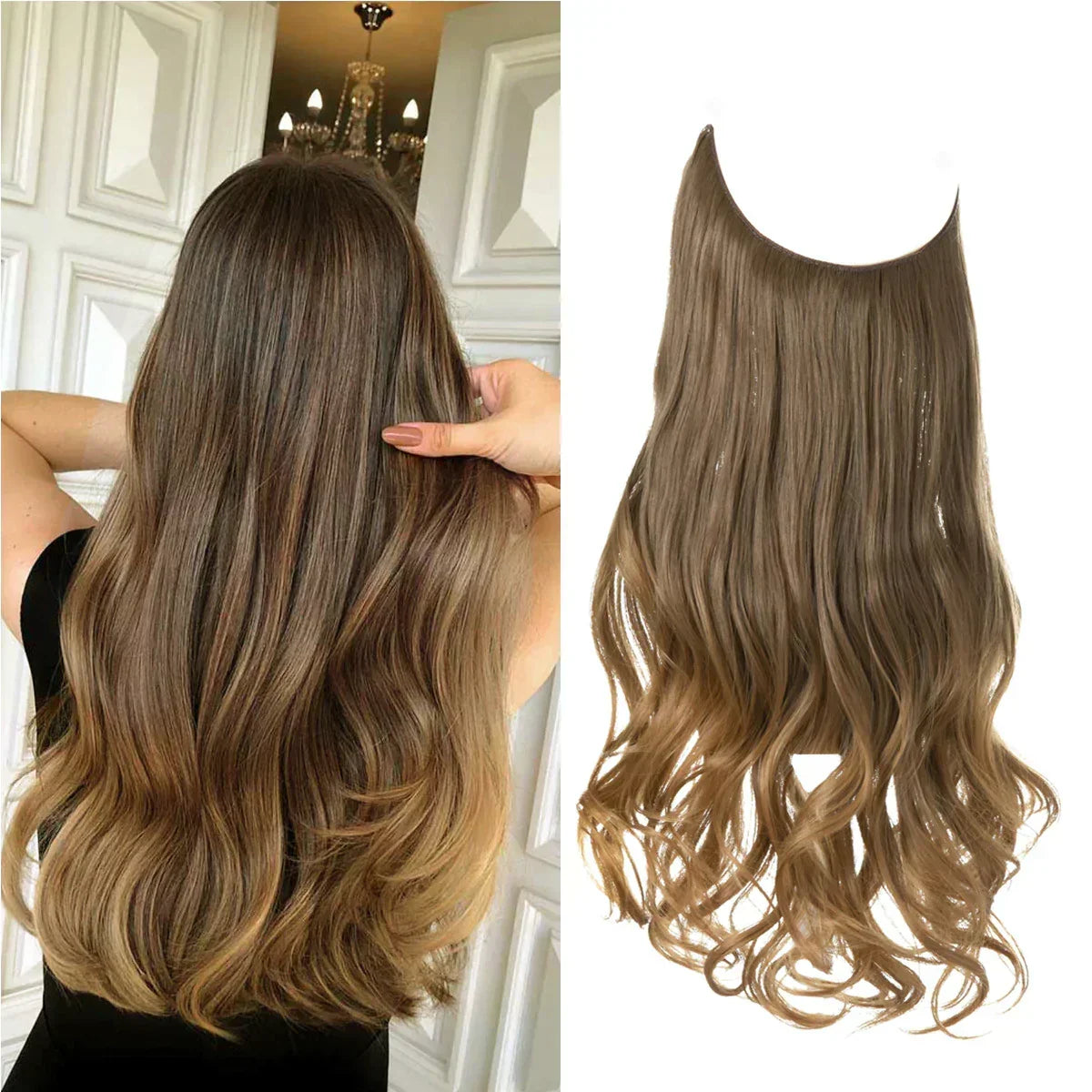 Extension per capelli veri – Ciocche castane e bionde