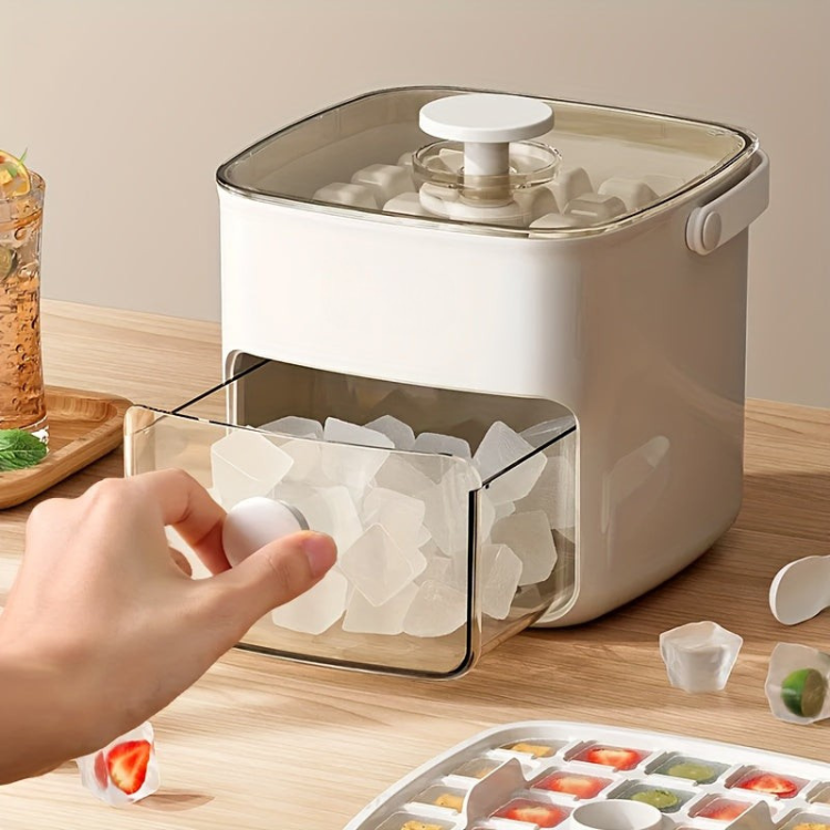 Fabbricatore di Ghiaccio Compatto con Funzione di Produzione Rapida per Casa e Ufficio – Ideale per Bevande Rinfrescanti in Pochi Minuti