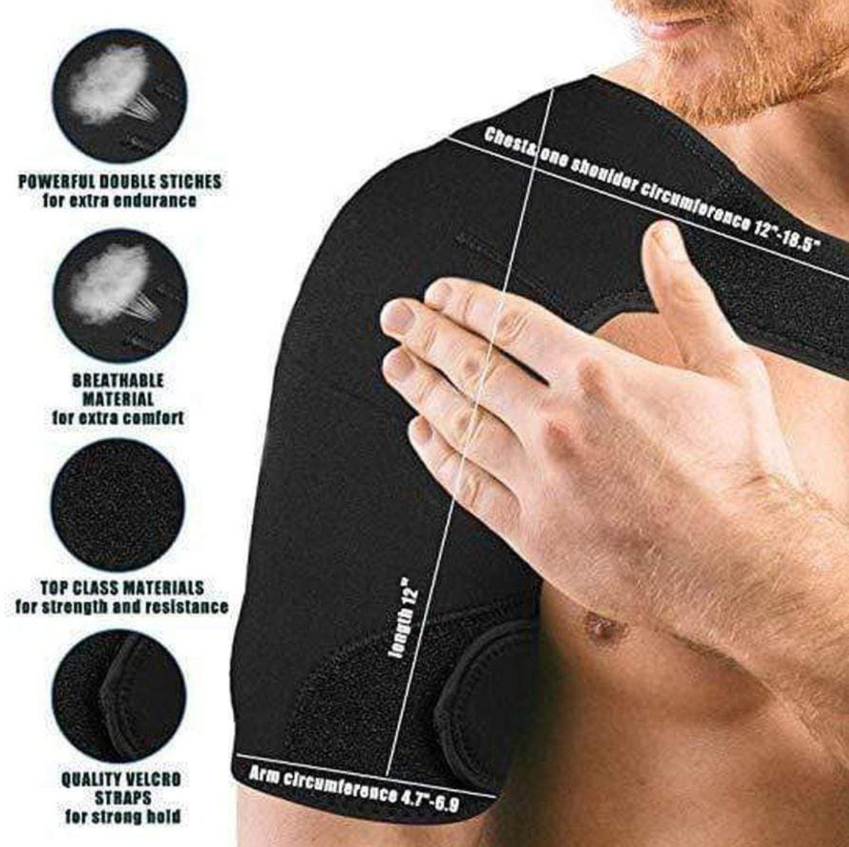 Fascia di Supporto e Compressione per Spalla e Torace da Donna con Cinghie