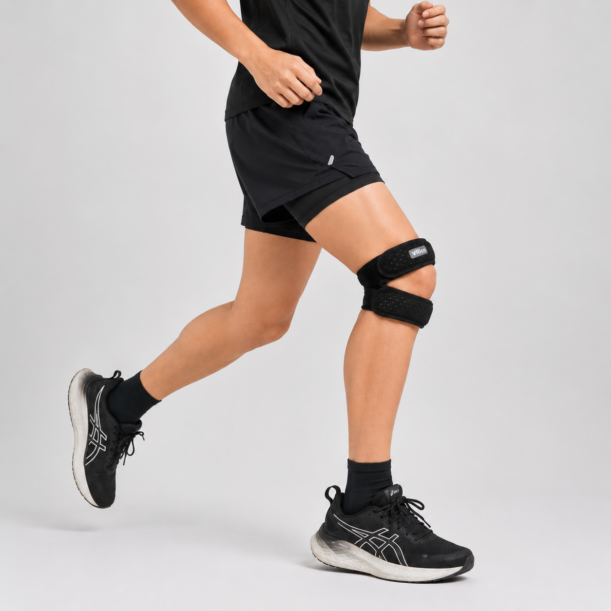 Fascia di supporto rotuleo regolabile