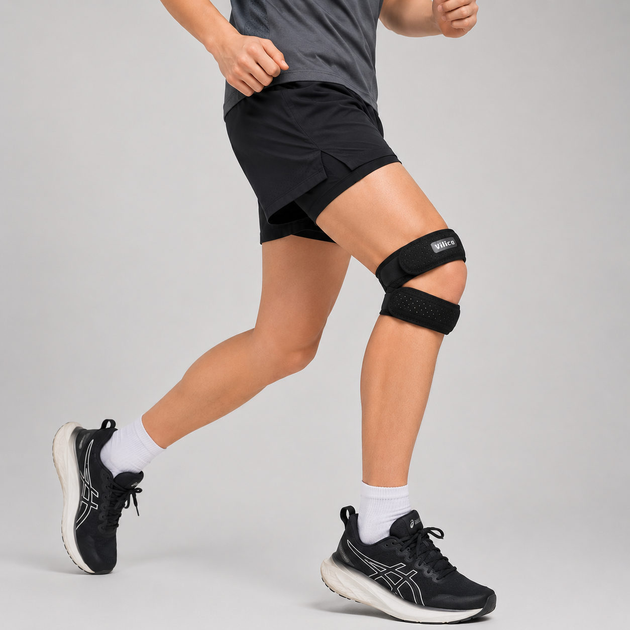 Fascia di supporto rotuleo regolabile