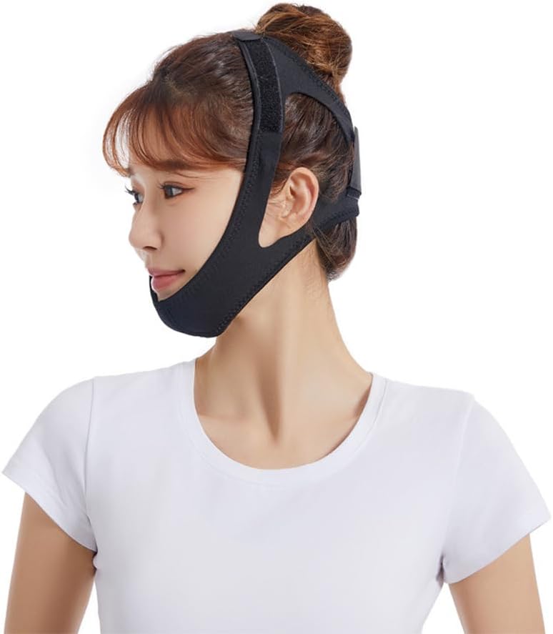Fascia mentoniera antirussamento in neoprene traspirante – Riduce il russamento e assicura un sonno confortevole durante la notte