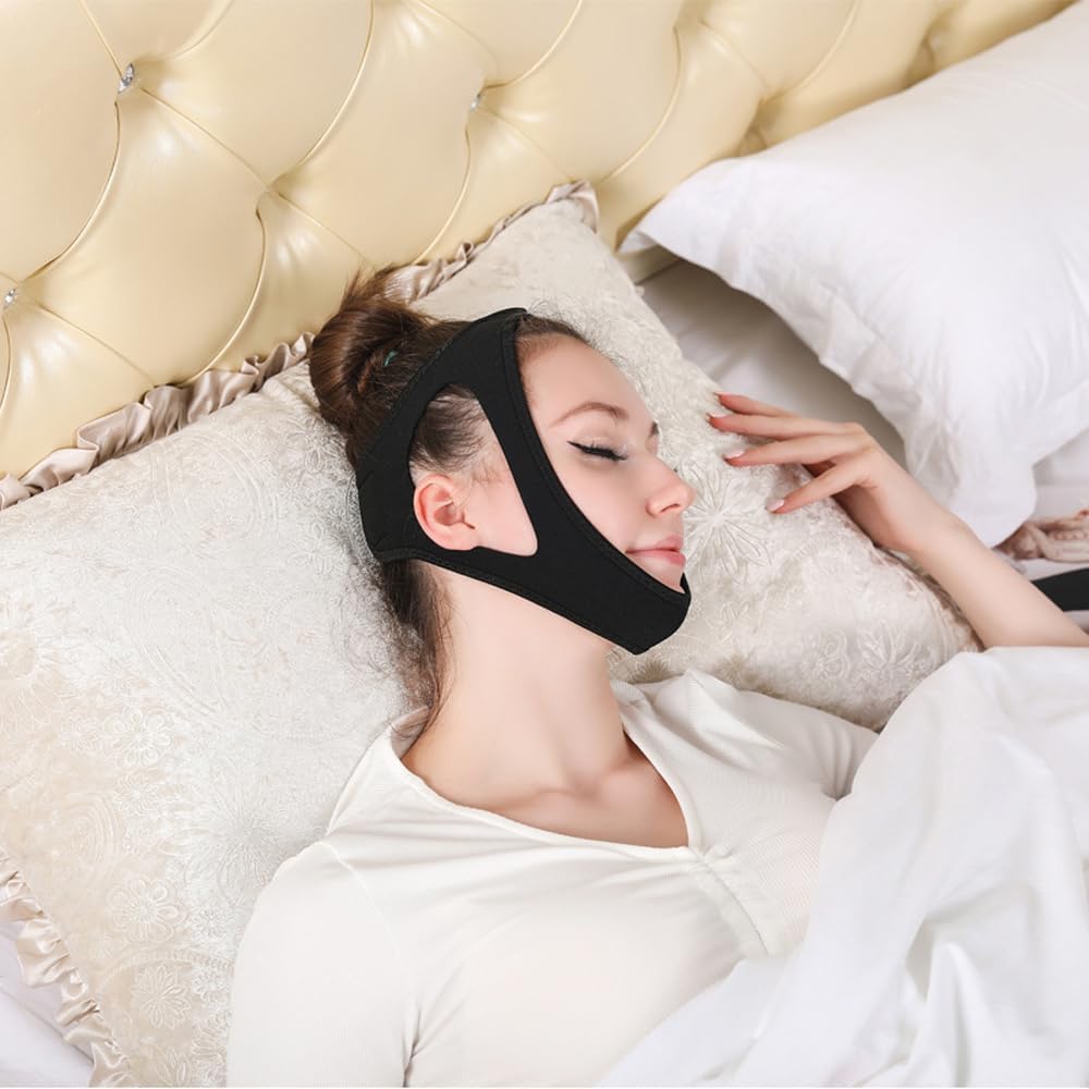 Fascia mentoniera antirussamento in neoprene traspirante – Riduce il russamento e assicura un sonno confortevole durante la notte