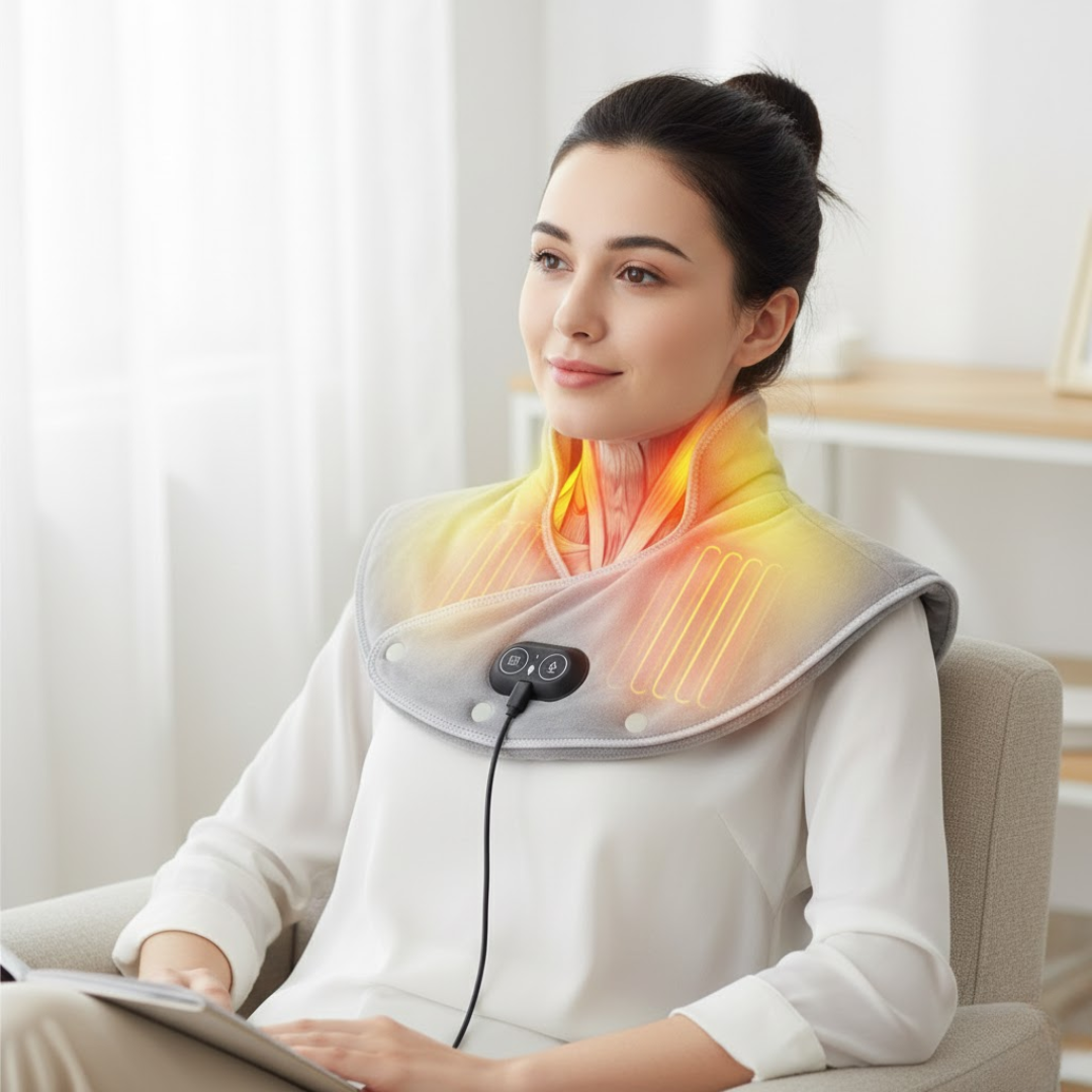 Fascia riscaldante per collo e spalle – Sollievo rapido dal dolore