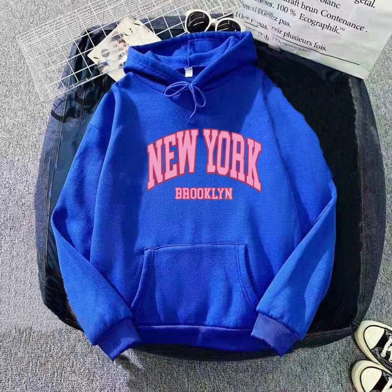 Felpa con cappuccio da donna con elegante stampa Brooklyn