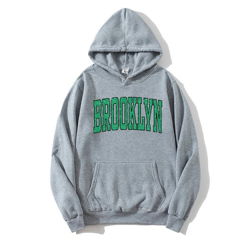 Felpa con cappuccio da donna con elegante stampa Brooklyn