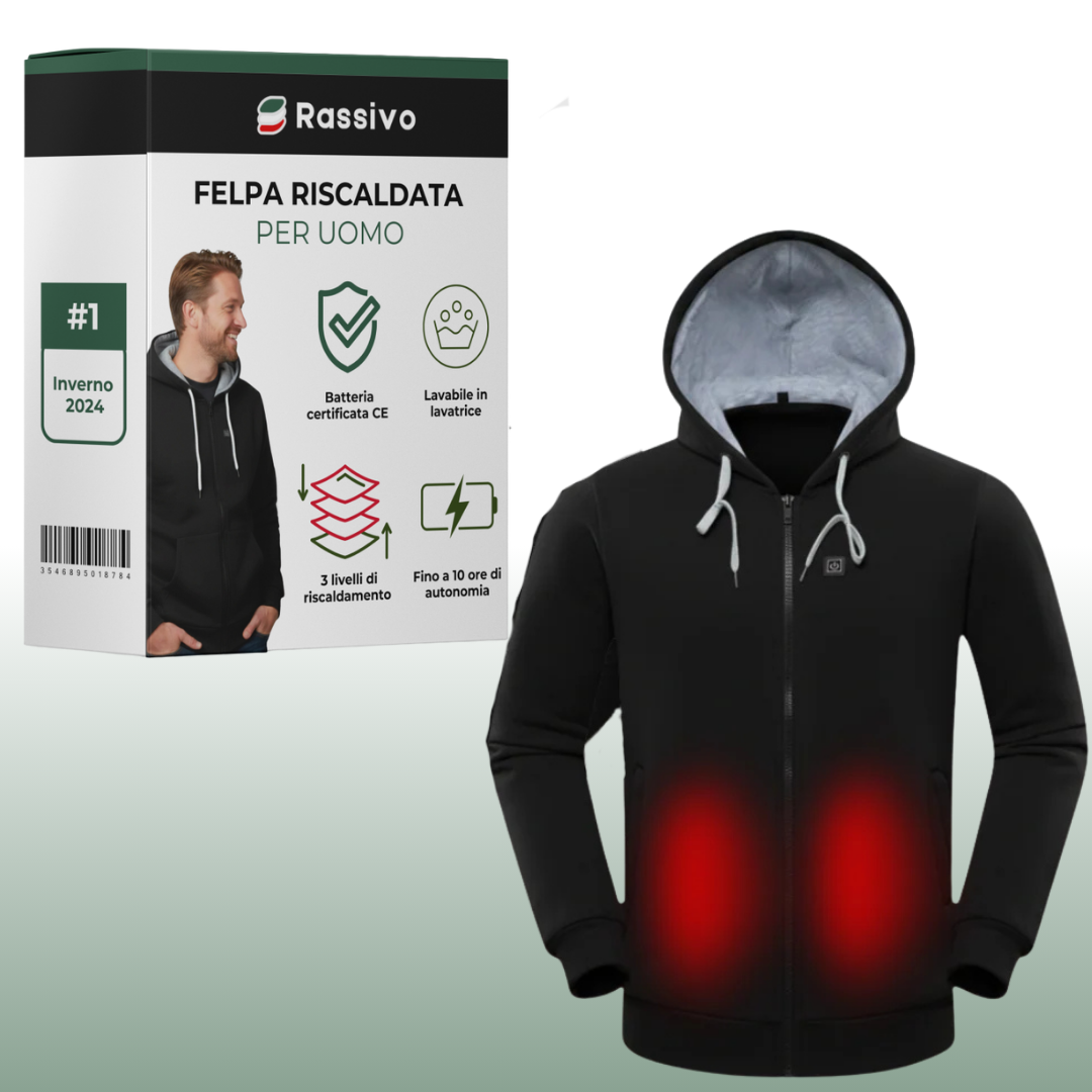 Felpa con cappuccio riscaldata