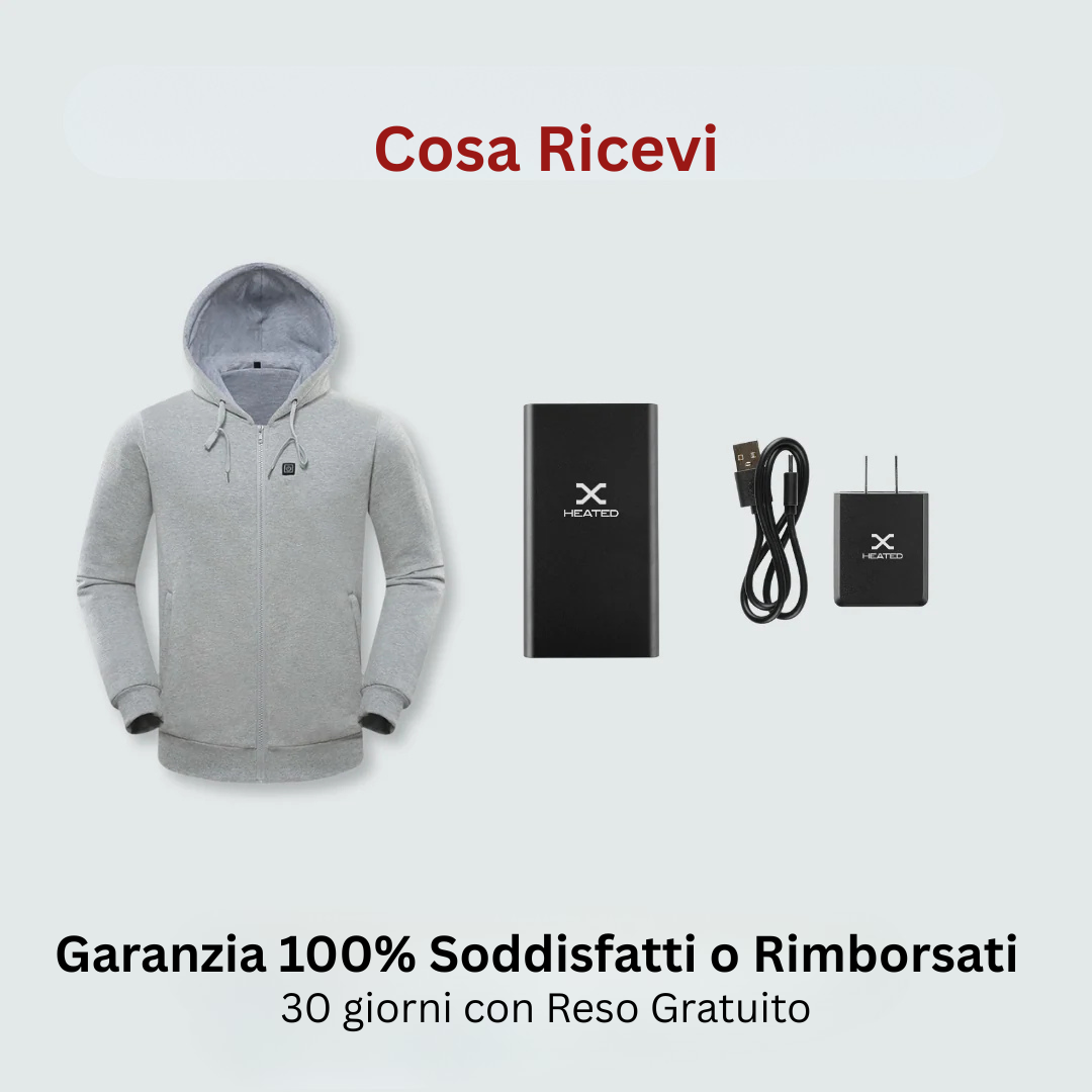 Felpa con cappuccio riscaldata