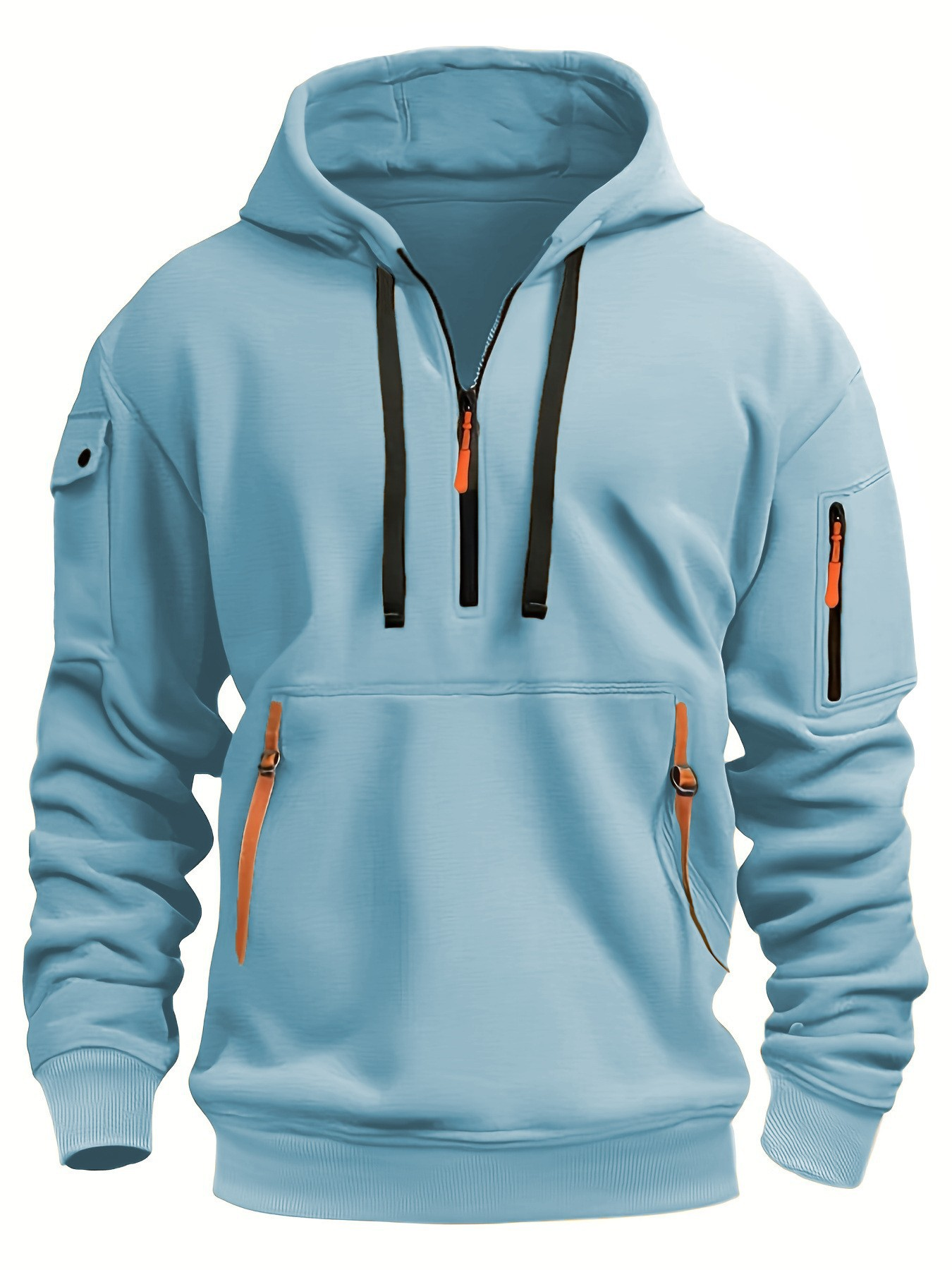 Felpa da Uomo con Cappuccio e Zip – Felpa Casual da Esterno