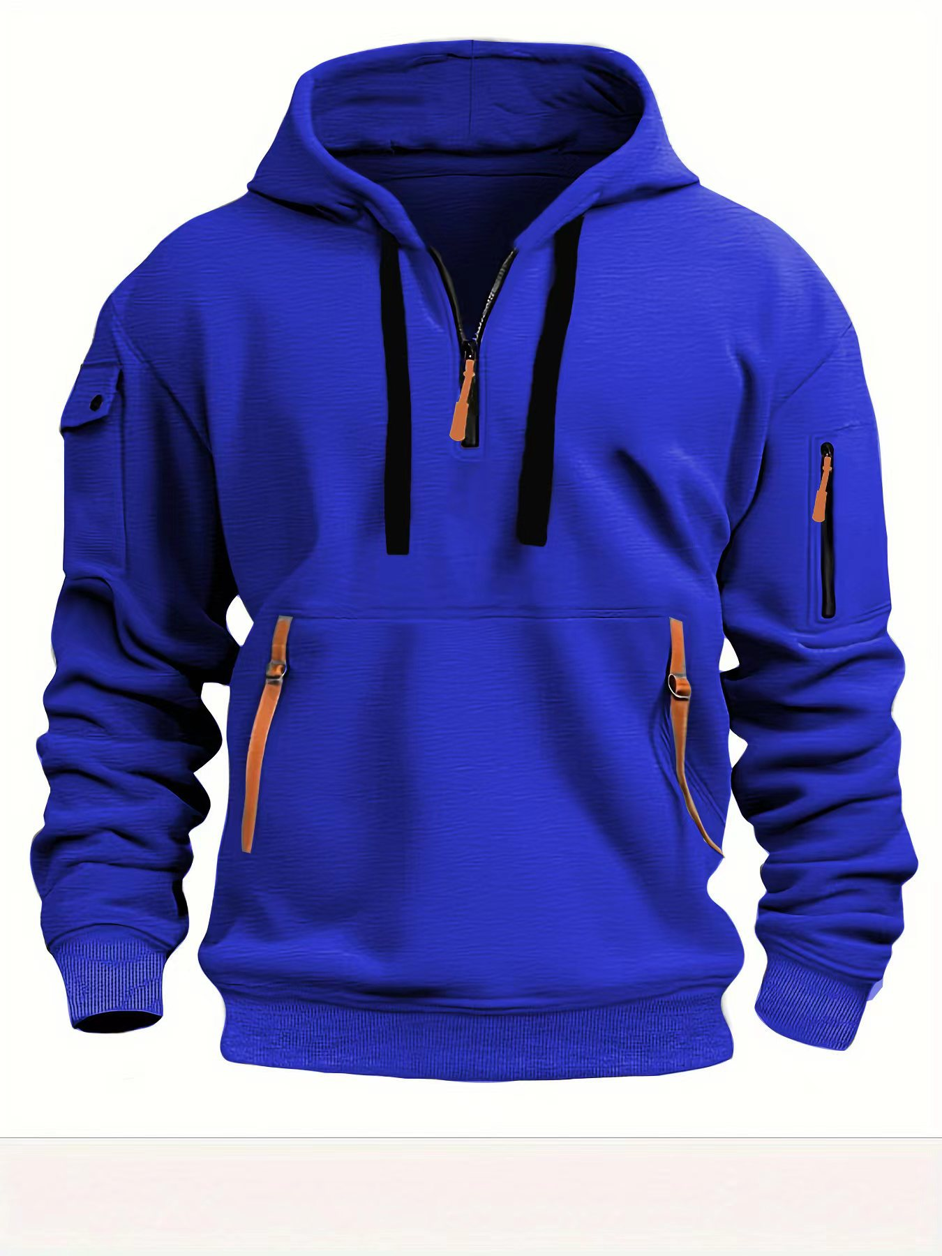 Felpa da Uomo con Cappuccio e Zip – Felpa Casual da Esterno