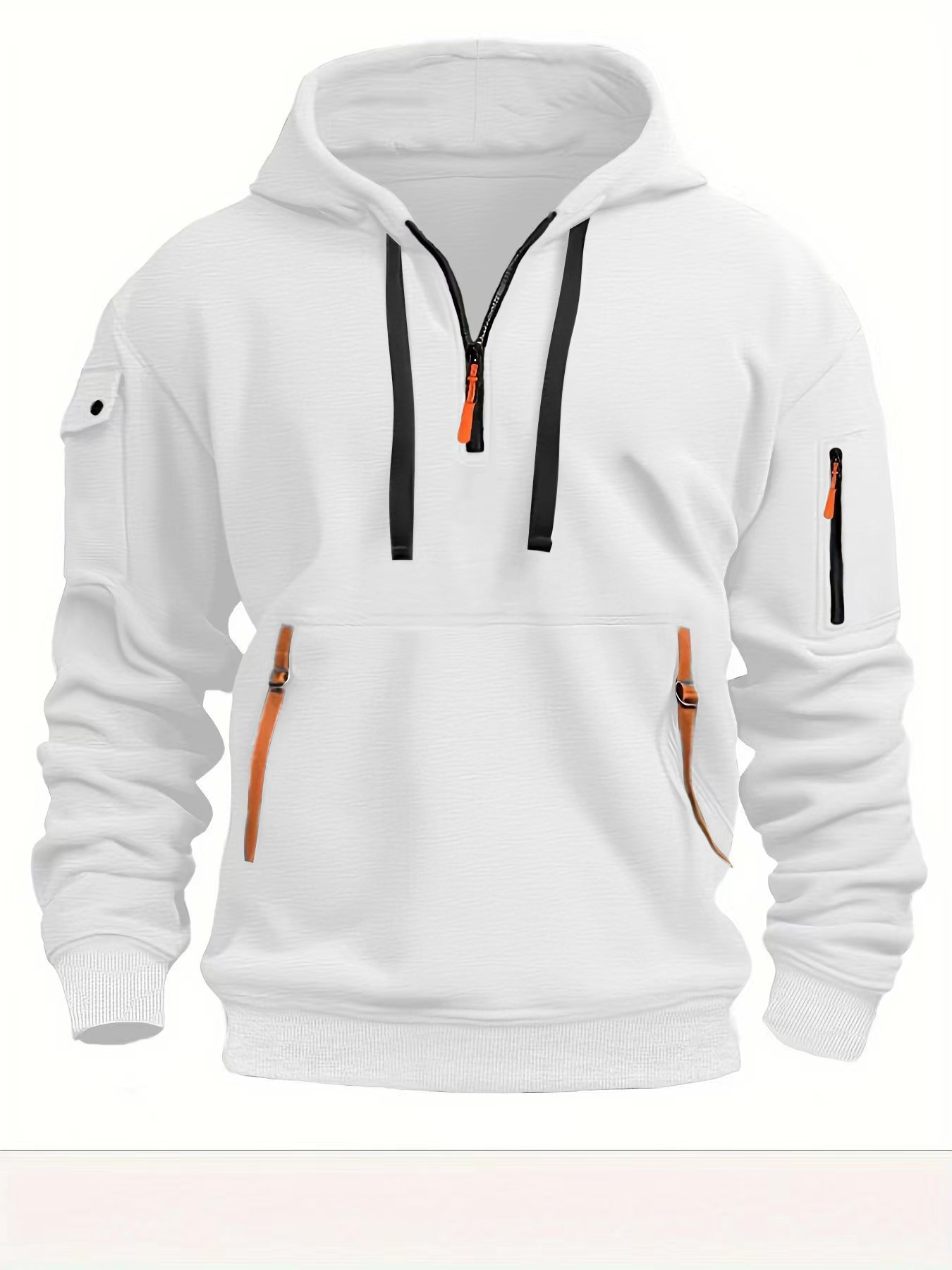 Felpa da Uomo con Cappuccio e Zip – Felpa Casual da Esterno