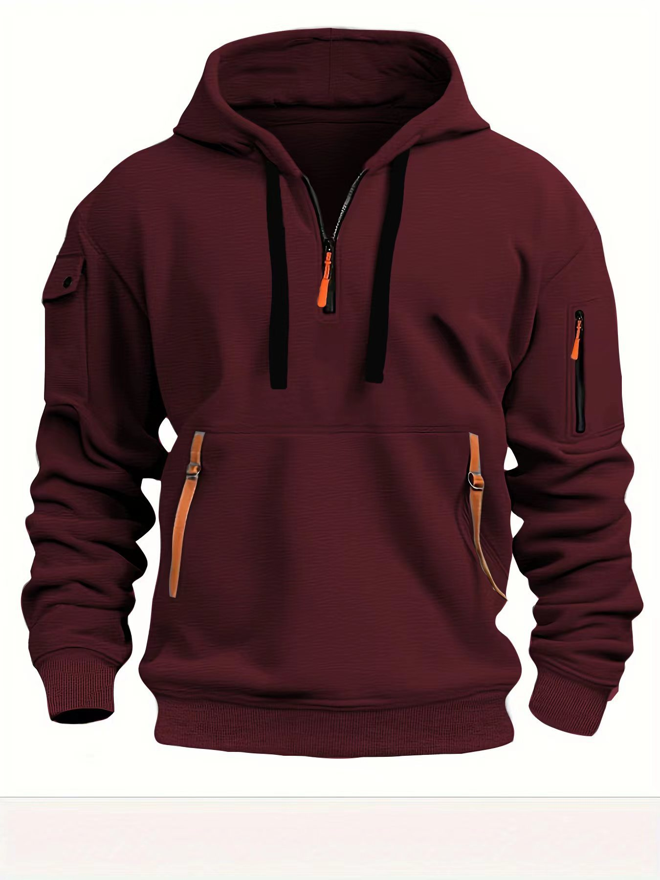 Felpa da Uomo con Cappuccio e Zip – Felpa Casual da Esterno