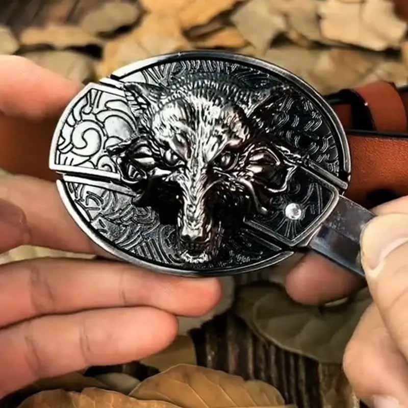 Fibbia per cintura ovale da cowboy in metallo