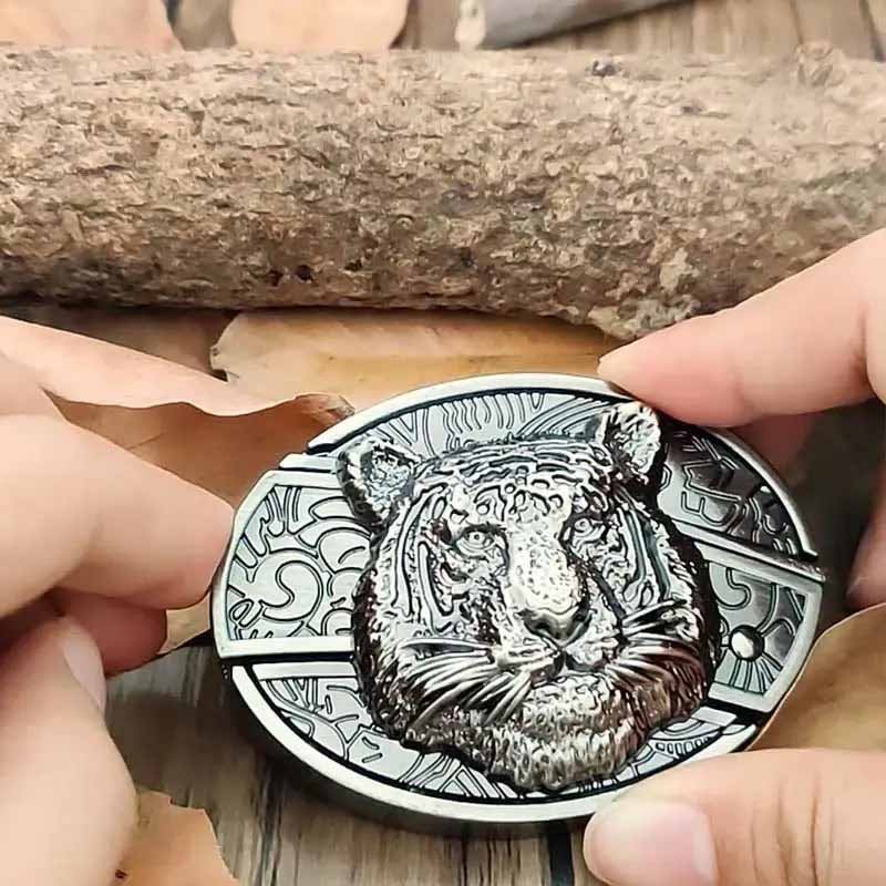 Fibbia per cintura ovale da cowboy in metallo