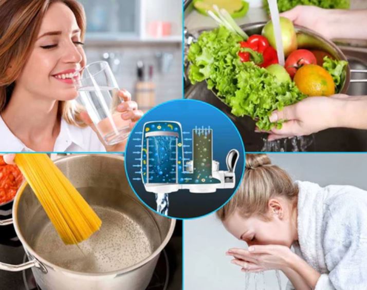 Filtro Depuratore d'Acqua per Rubinetti per Acqua Potabile Pulita e Sana