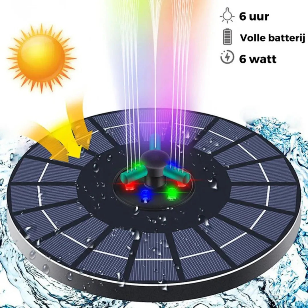 Fontana Solare da Giardino con Spruzzo d'Acqua