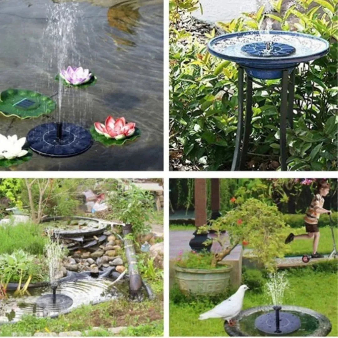 Fontana Solare da Giardino con Spruzzo d'Acqua