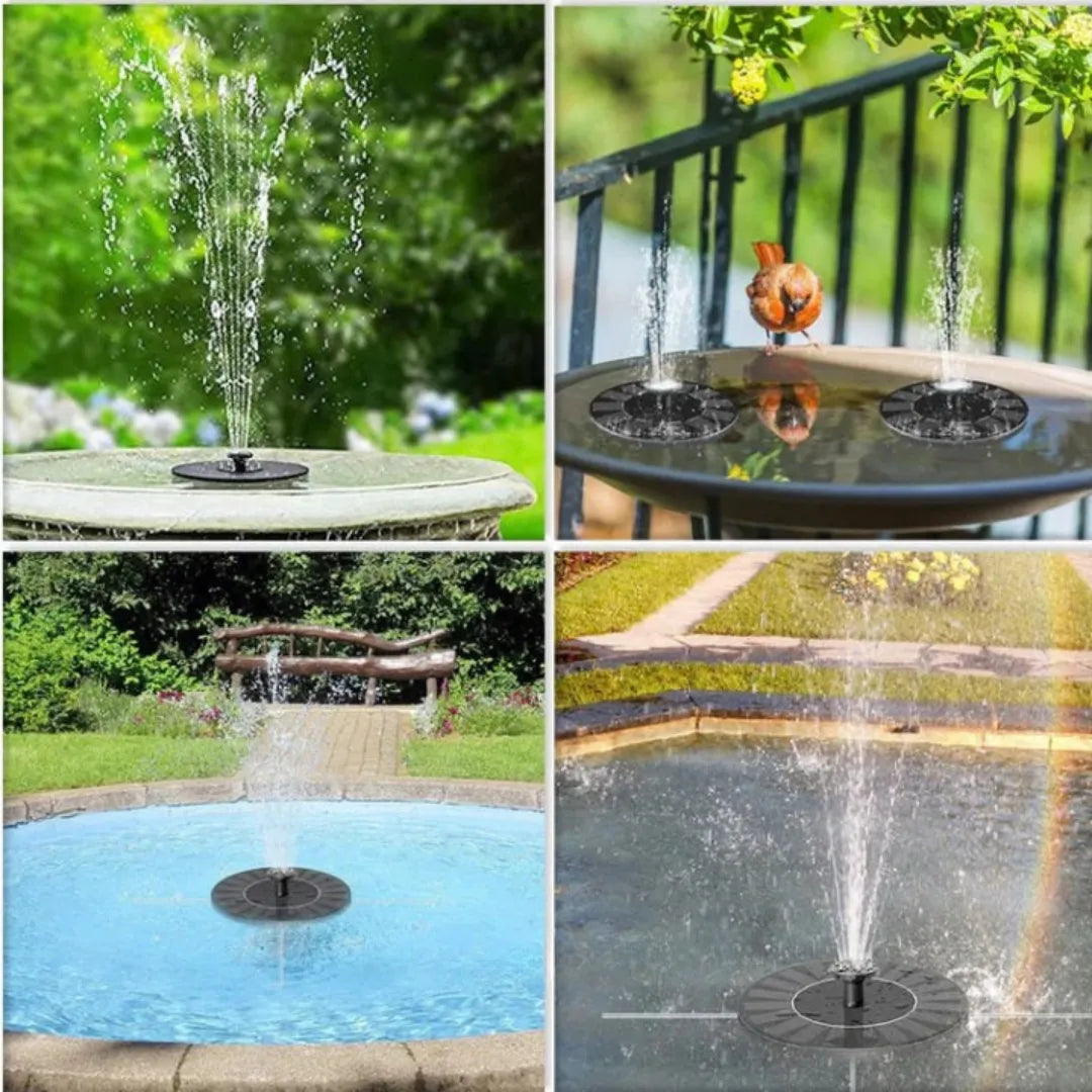 Fontana Solare da Giardino con Spruzzo d'Acqua