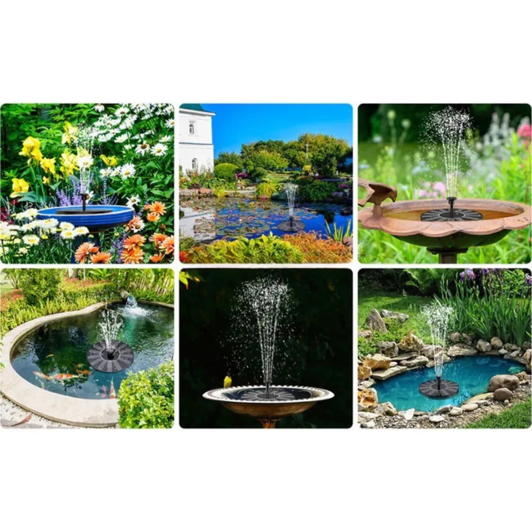 Fontana Solare da Giardino con Spruzzo d'Acqua