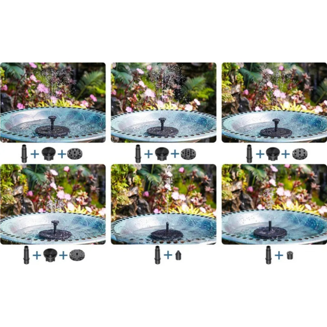 Fontana Solare da Giardino con Spruzzo d'Acqua