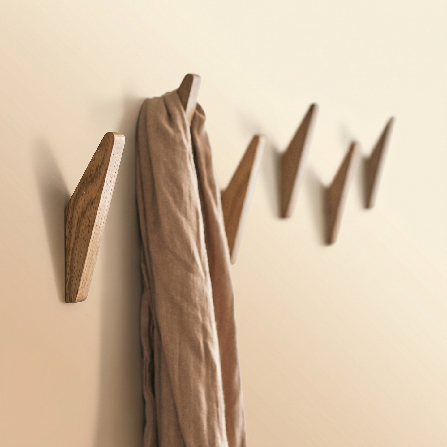 Ganci da Parete in Legno | Set da 6 | Stile Scandinavo