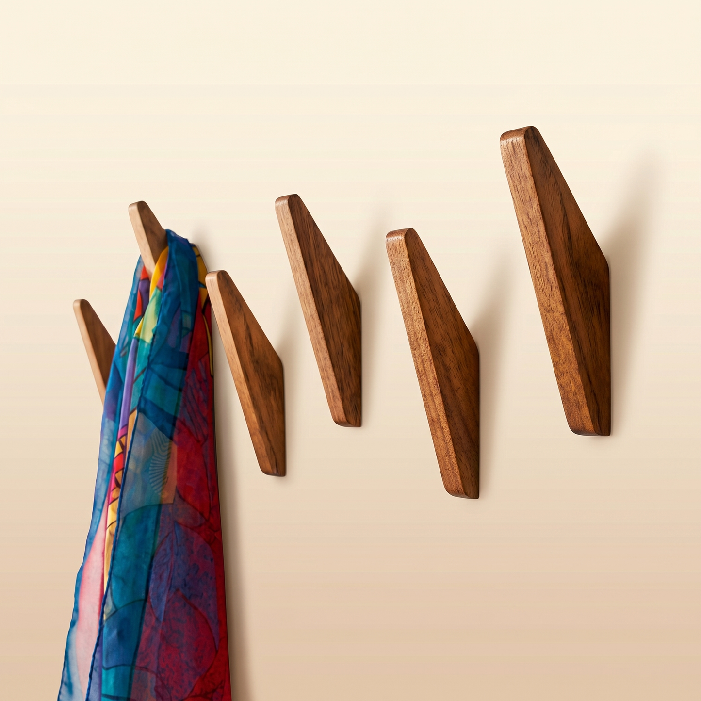 Ganci da Parete in Legno | Set da 6 | Stile Scandinavo