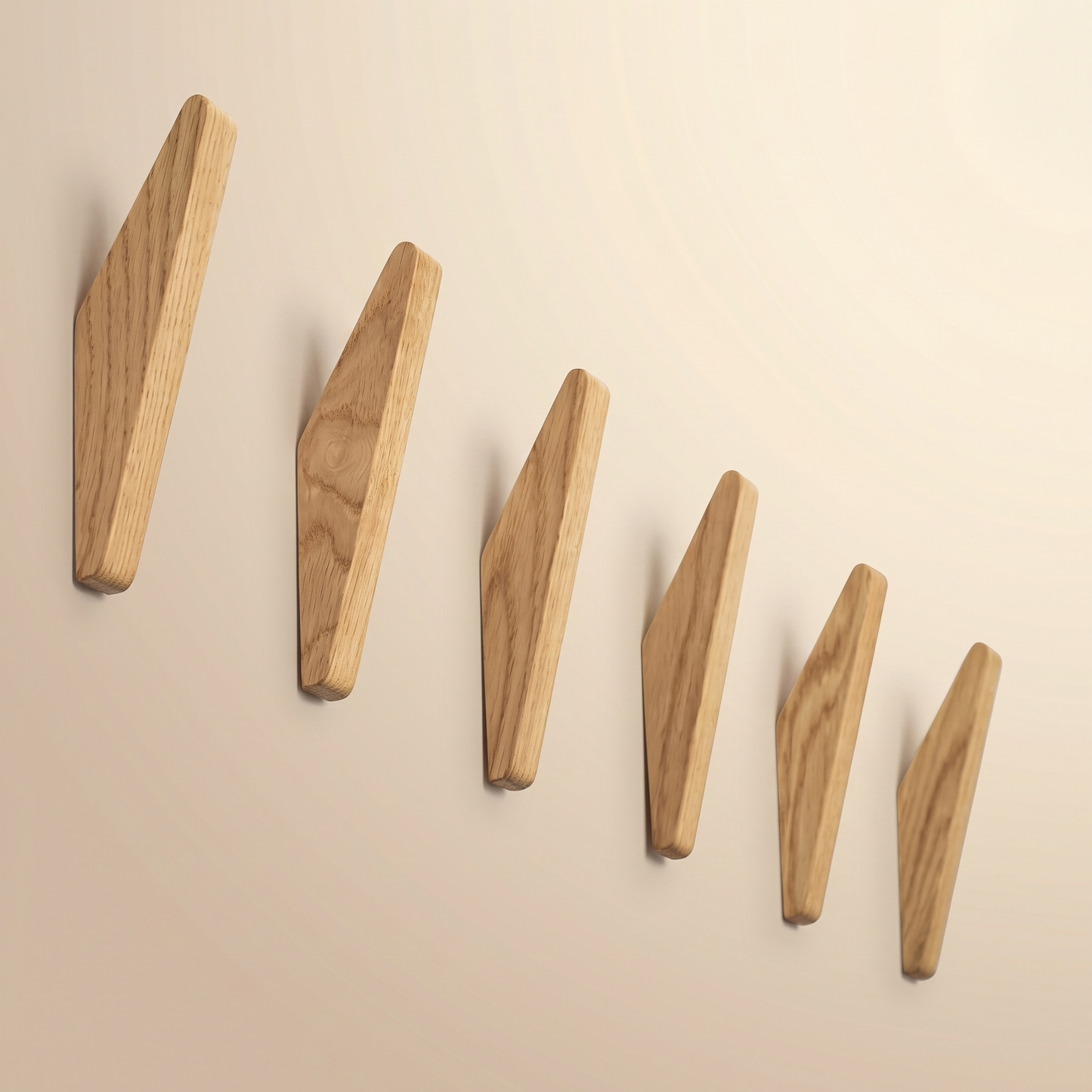 Ganci da Parete in Legno | Set da 6 | Stile Scandinavo